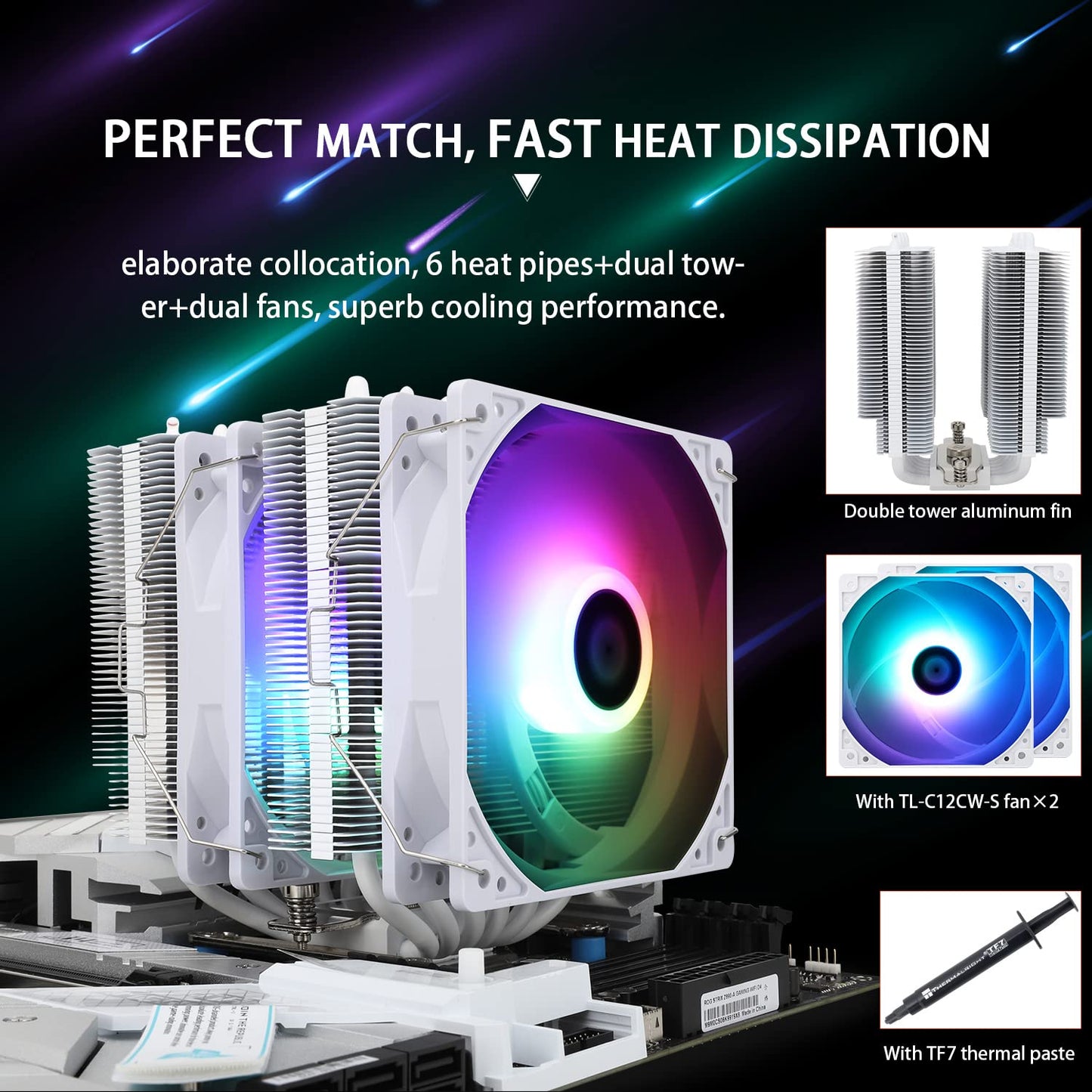Cooler Procesor Thermalright Peerless Assassin 120 SE ARGB White