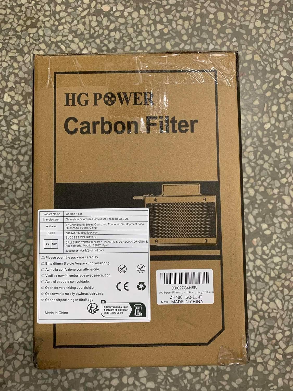 HG Power 4 Inch Air Carbon Filter 100 * 300
