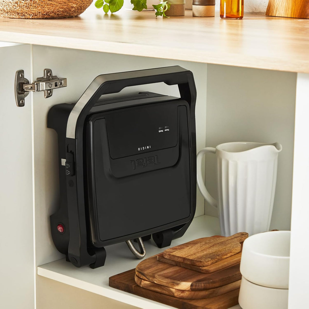 Grill de contact si panini Tefal Inicio Classic 2 in 1, 2000 W, negru