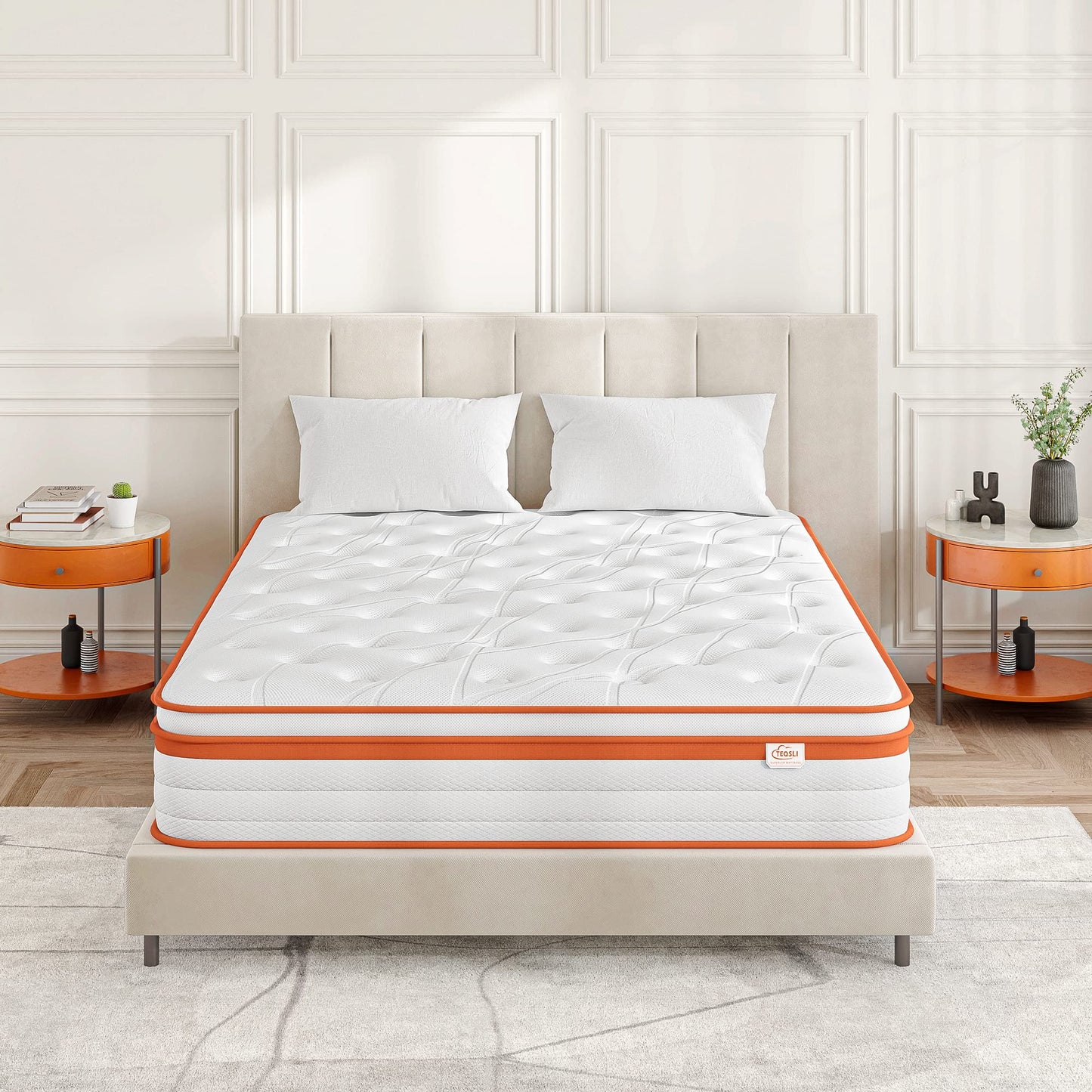 Saltea TeQsli TSB 180x200 cm Hibrida 7 zone Gel Memory Foam 25 cm