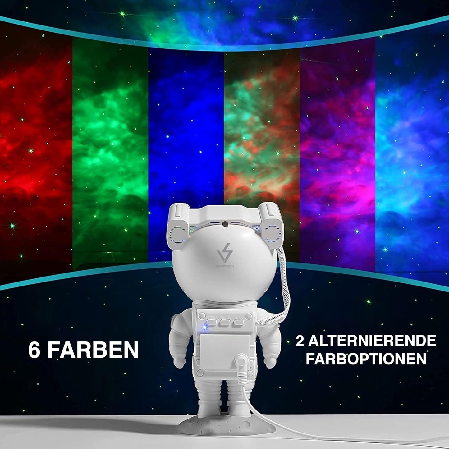 SWIFTVEIN Astronaut LED Starry Sky Projector, Galaxy Light with Remote Control and Timer, Star Projector Kids and Adults, Smart Star Projector White
