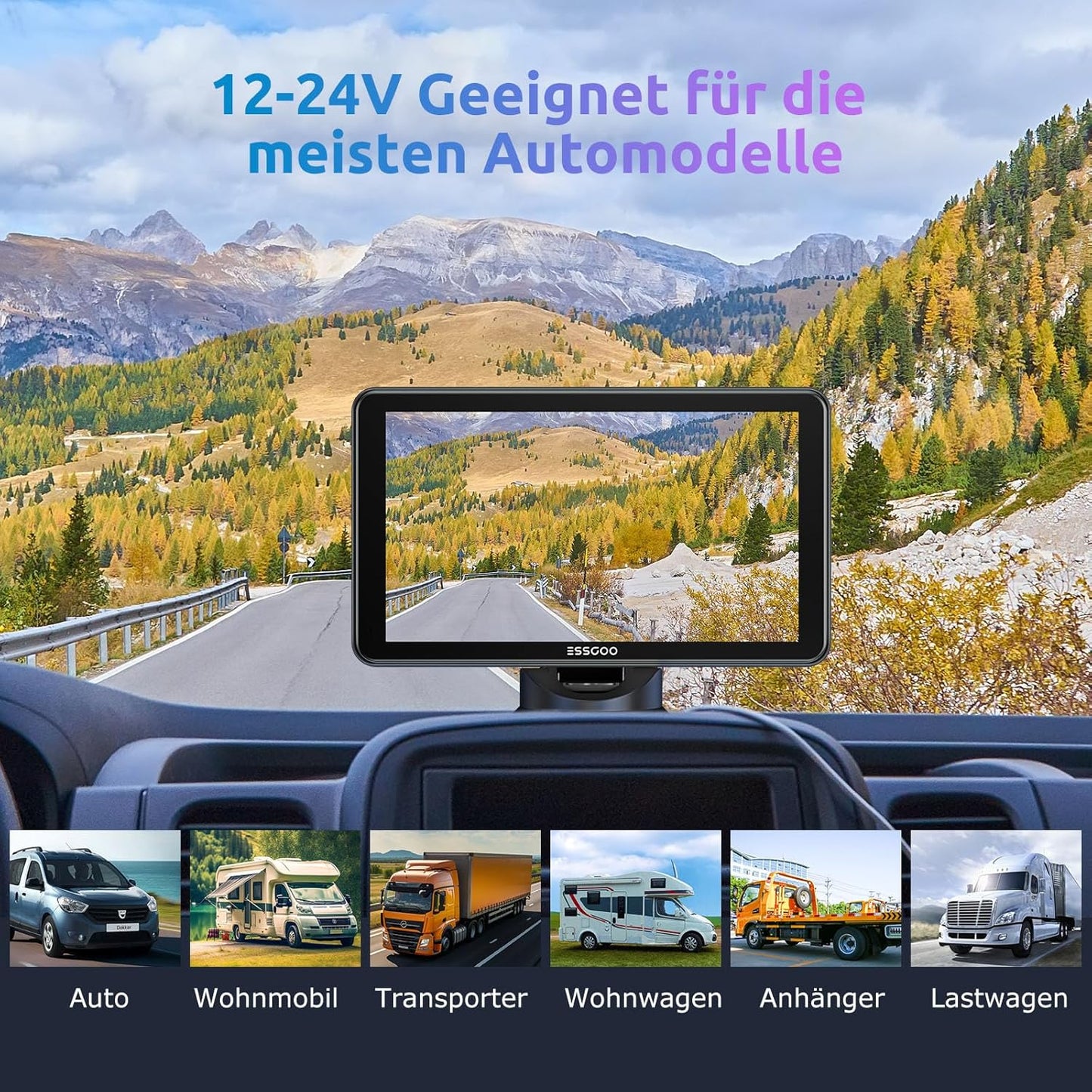 A-pple CarPlay & Android Car, 7 Inch IPS Carplay Display, Supports Siri & G-oogle Assistant, Online Maps, Easy Installation, Suitable for Various Vehicle Models