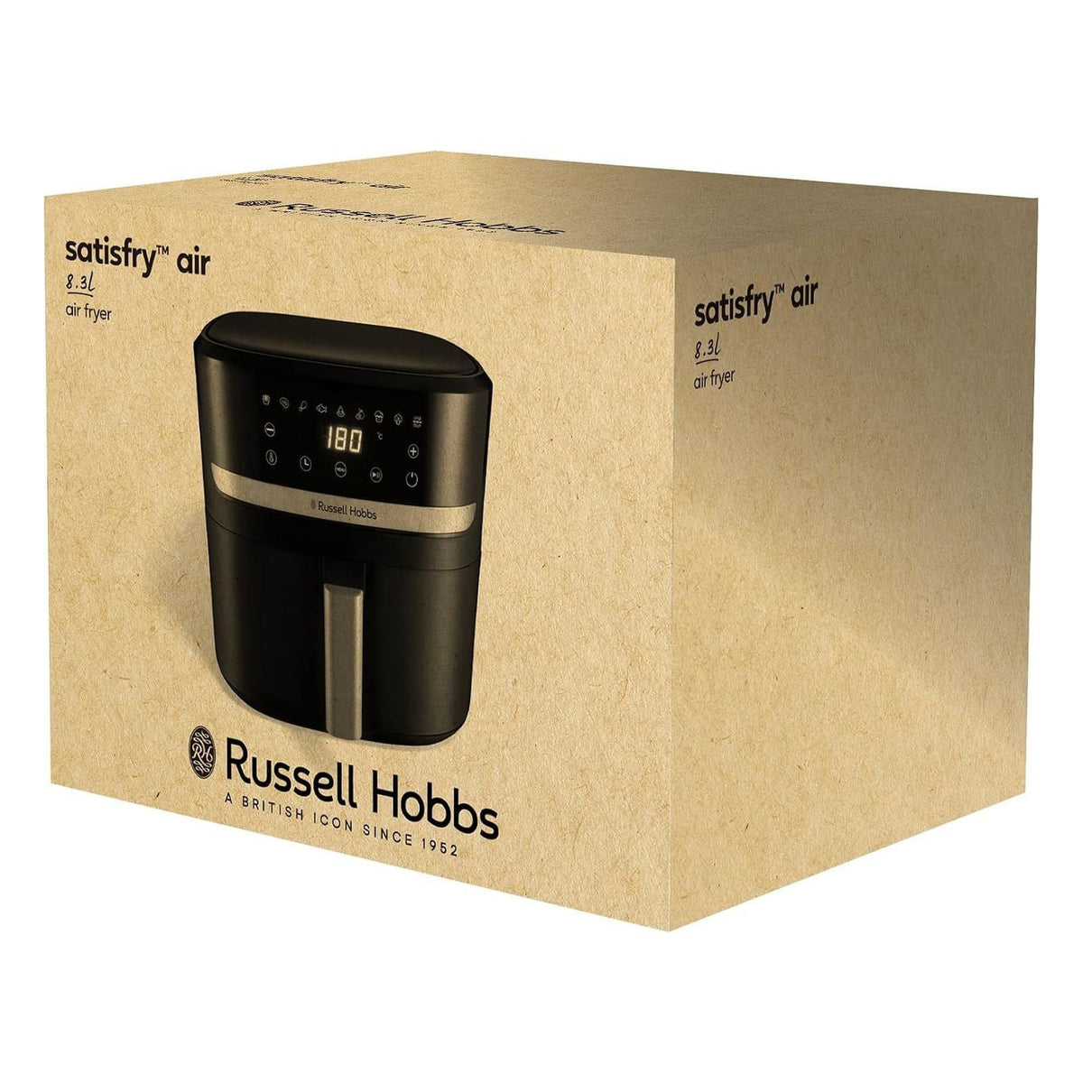 Friteuza cu aer cald XXL Russell Hobbs Satisfry, 8.3 L, 9 programe, neagra