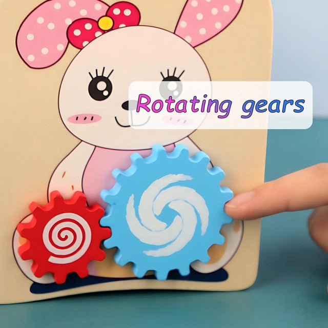 Kingbar 4-in-1 Jucarie Montessori din Lemn pentru Copii – Whack-a-Mole, Xilofon, Ceas, Dezvoltare Abilitati Motorii
