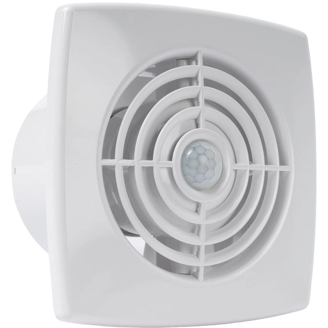 Ventilator Electric Baie Vent Systems 100mm cu Senzor de Miscare si Timer, silentios, montaj perete/tavan, eficient energetic