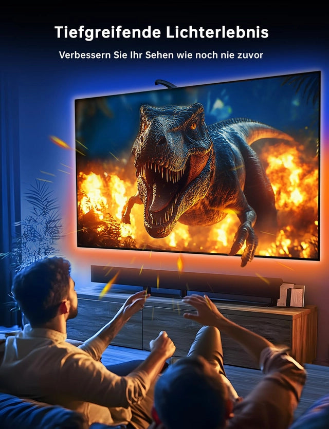 Gvyugke Smart TV Ambient Lighting – Iluminare ambientala inteligenta pentru TV 55–65 inch, sincronizare automata cu ecranul