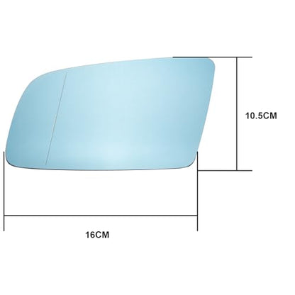 Oglinda laterala stanga E60/E61/E63/E64 2003-2010 BMW, sticla albastra incalzita