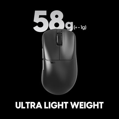 Mouse gaming wireless Pulsar Xlite V4 Large, ultra-usor 58g, 1ms, 32000 DPI, senzor optic XS-1 flagship, switch optic