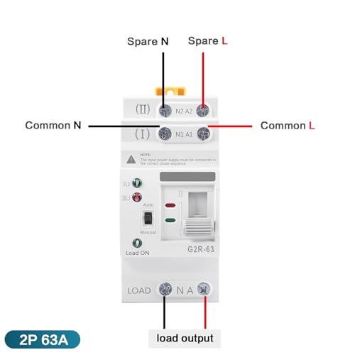 Comutator Automat ATS 63A 2P pe sina DIN, 220V