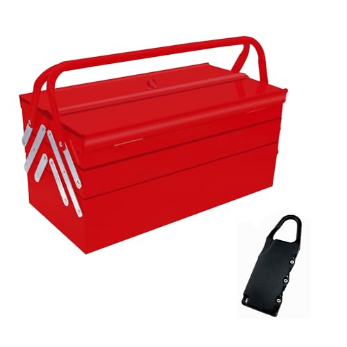 Cutie scule metalica 3 straturi MANUFORE, 5 compartimente, lacat combinat