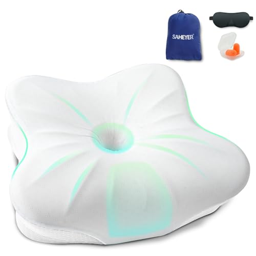 Perna ergonomica camping memory foam SAHEYER + suport gat, confort in calatorii