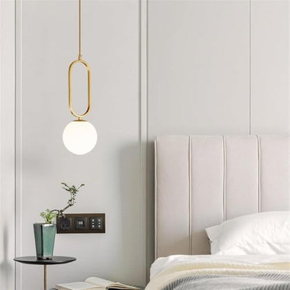 Lampa suspendata cu baterie + telecomanda, 10 culori - Aigostar, auriu