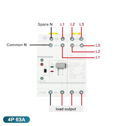 Comutator de Transfer Automat ATS G2R 4P 63A DIN Rail 220V DEWIN
