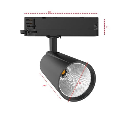 Proiector LED 30W pe sina, rotativ, ideal pentru magazine, galerii si restaurante