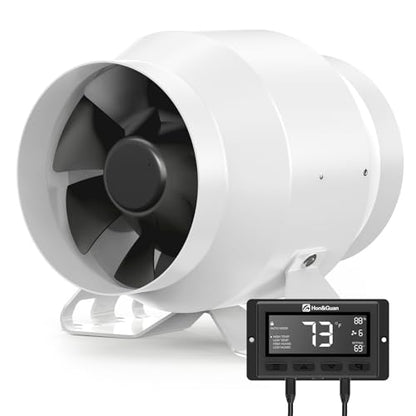 Ventilator inline 100 mm HI-PE Hon&Guan cu controller inteligent, 360