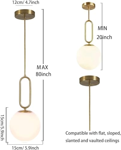 Lampa suspendata cu baterie + telecomanda, 10 culori - Aigostar, auriu