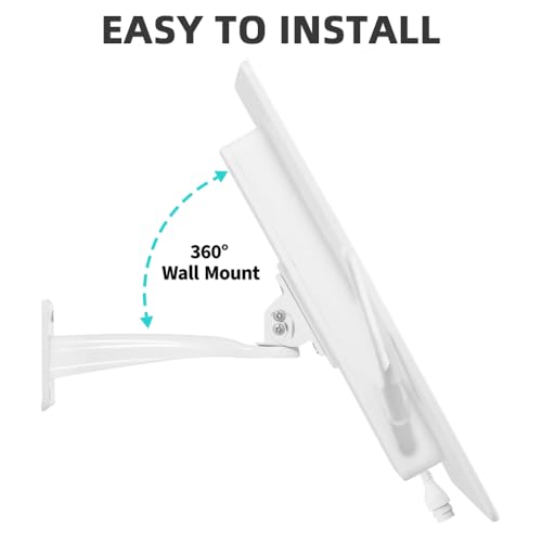Amplificator WiFi exterior WLAN, repeater și booster solar pe baterie, extender semnal WiFi 2.4GHz până la 100m, 300Mbit/s, compatibil cu dispozitive 2.4GHz