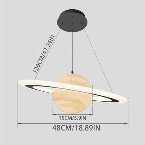 Plafoniera Pendul LED dimabil 45cm cu telecomanda DROMEZ, acrilic Blue Planet 40W