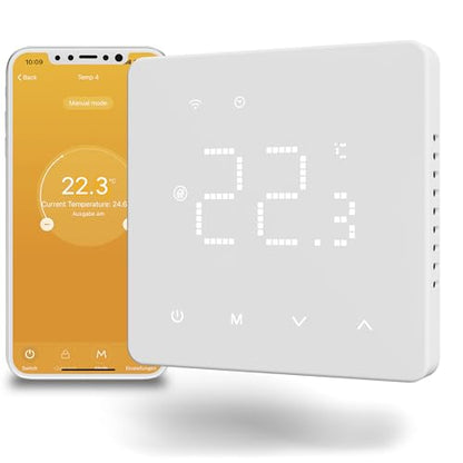 Termostat inteligent WiFi TGM50 Beok, touch, programabil, Tuya, 3A