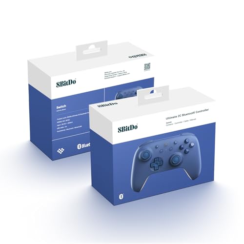Controller 8Bitdo Ultimate 2C Bluetooth Controller Hall Effect Joysticks – Dark Blue