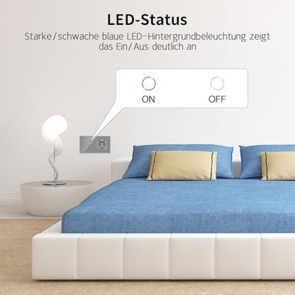 Intrerupator touch cu priza Schuko USB-C+A 20W + status LED CNBINGO