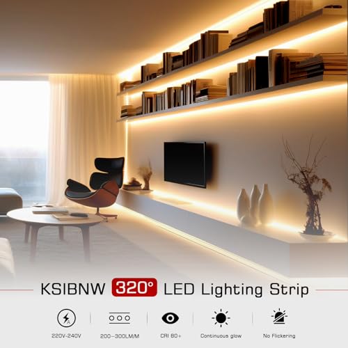 Banda LED neon exterior 20 m KSIBNW 220V, IP65, 320°, lumina naturala