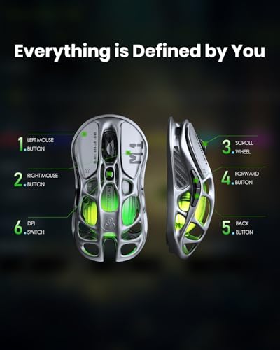 Mouse gaming wireless Mercury M1 Pro GravaStar, 26000 DPI, 4K, tri-mode