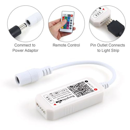 Controller WiFi RGB 4 Pin RGBZONE + RF, DC 5/12/24V, control vocal