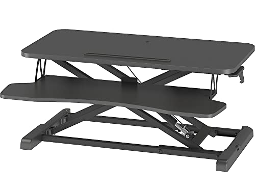 Birou reglabil BONTEC Sit-Stand 80x40 cm, ergonomic, negru