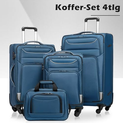 Set trolere 4 piese COOLIFE, roti 360, material Oxford, lacat TSA,