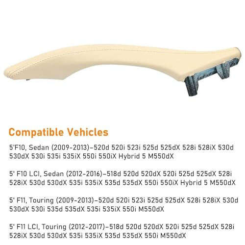 Maner interior usa dreapta F10/F11 BMW Seria 5 TTCR-II, piele bej 2010-2016