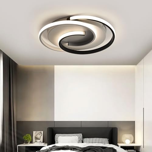 Plafoniera LED dimabila cu telecomanda, 32W lumina alba, intensitate reglabila, design modern pentru living si dormitor