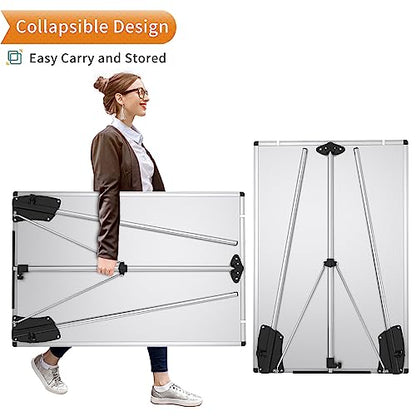 Tabla alba, magnetica, suport, cadru metalic 90x60 cm VIZ-PRO