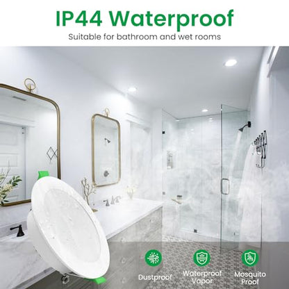 Spot LED incastrat dimabil 8W IP44 set 6 buc + ALUSSO + 3 temperaturi