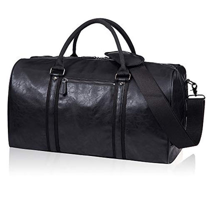 Geanta de calatorie din piele impermeabila, compartiment mare carry-on