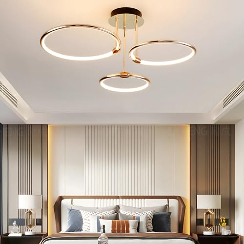 Plafoniera LED 3 inele Ø56cm 60W Lampa dimabila continuu