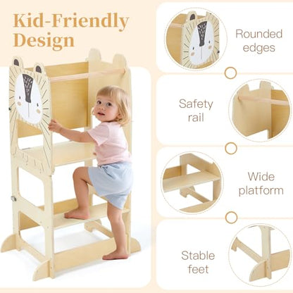 Turn Montessori pliabil 2-in-1 + Scaun labebe, format mare, de la 1 an