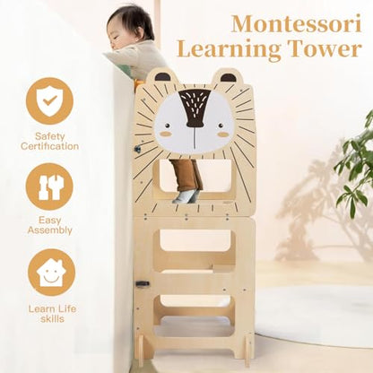Turn Montessori pliabil 2-in-1 + Scaun labebe, format mare, de la 1 an