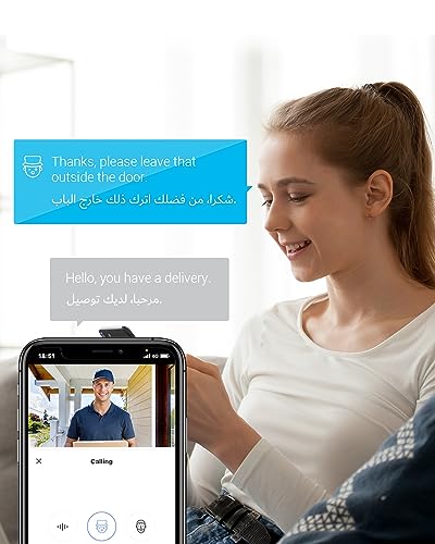 Sonerie smart video wireless 1080P cu detecție de mișcare Ezviz DP2 – Negru