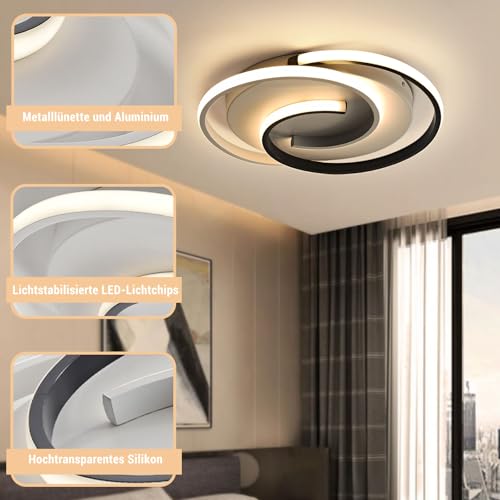 Plafoniera LED dimabila cu telecomanda, 32W lumina alba, intensitate reglabila, design modern pentru living si dormitor