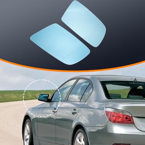 Oglinda laterala stanga E60/E61/E63/E64 2003-2010 BMW, sticla albastra incalzita