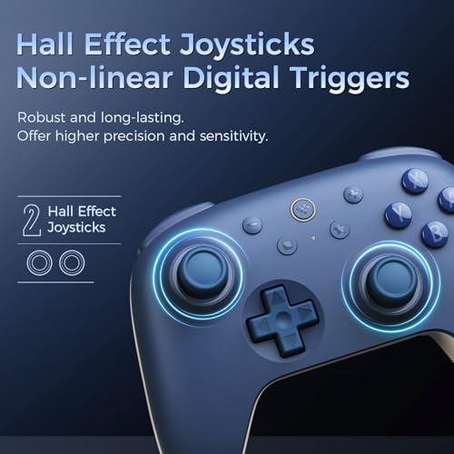 Controller 8Bitdo Ultimate 2C Bluetooth Controller Hall Effect Joysticks – Dark Blue