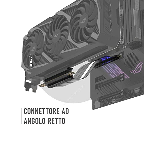 Cablu Riser PCIe 4.0 EZDIY-FAB Gen 4 16x Flexibil 20 cm Unghi Drept pentru Extensie GPU High-Speed