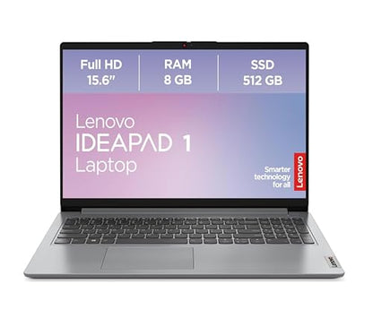 Lenovo IdeaPad 1 Laptop 15.6 FHD, Ryzen 3 7320U, 8GB RAM, 512GB SSD