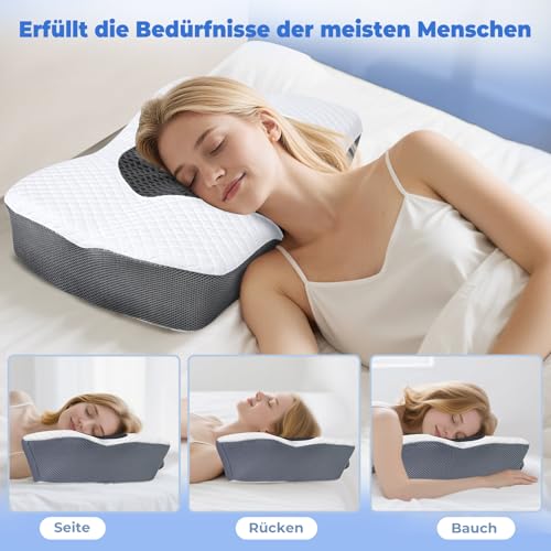 Perna ergonomica cervicala 63.5x40.6cm SAHEYER + spuma memory, suport gat