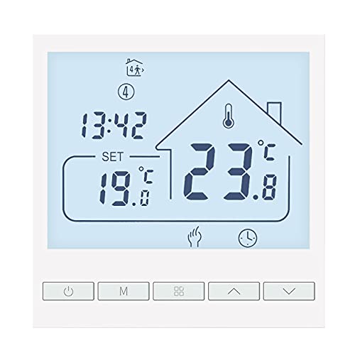 Termostat digital programabil TOL47-WP BEOK, incalzire pardoseala apa
