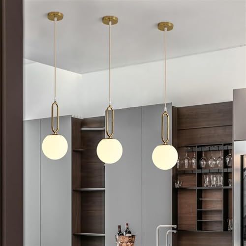 Lampa suspendata cu baterie + telecomanda, 10 culori - Aigostar, auriu