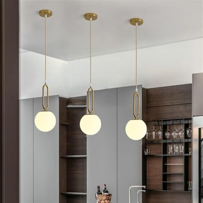 Lampa suspendata cu baterie + telecomanda, 10 culori - Aigostar, auriu