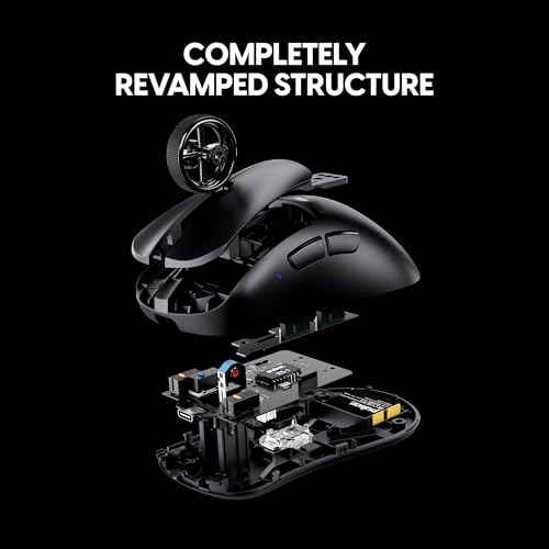 Mouse gaming wireless Pulsar Xlite V4 Large, ultra-usor 58g, 1ms, 32000 DPI, senzor optic XS-1 flagship, switch optic