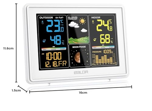 Statie meteo digitala BALDR, termometru/higrometru indoor-outdoor